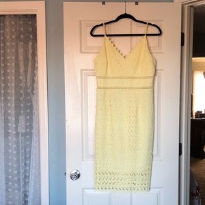 Yellow Floral Lace Dress